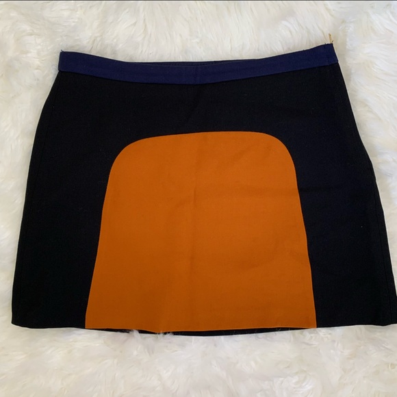 Zara woman mod colorblock wool blend mini skirt size medium - Picture 3 of 8